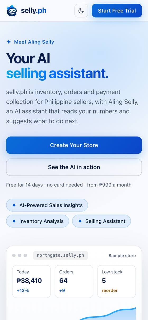 Store dashboard